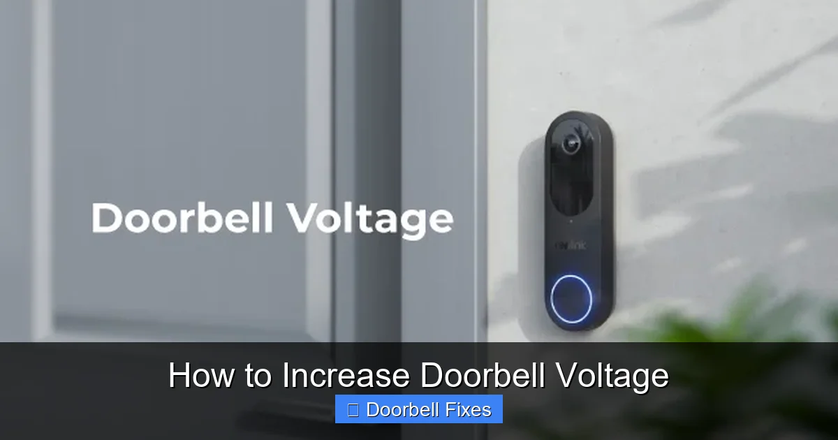How to Increase Doorbell Voltage