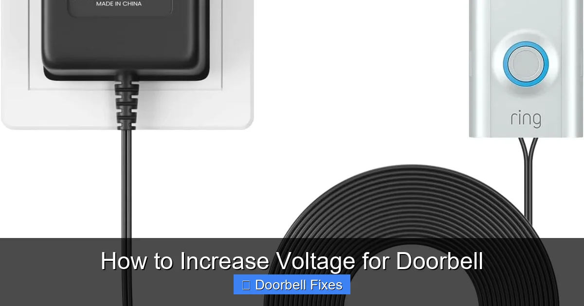 How to Increase Voltage for Doorbell