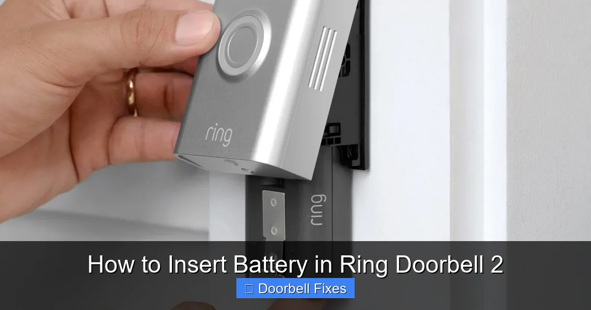 How to Insert Battery in Ring Doorbell 2