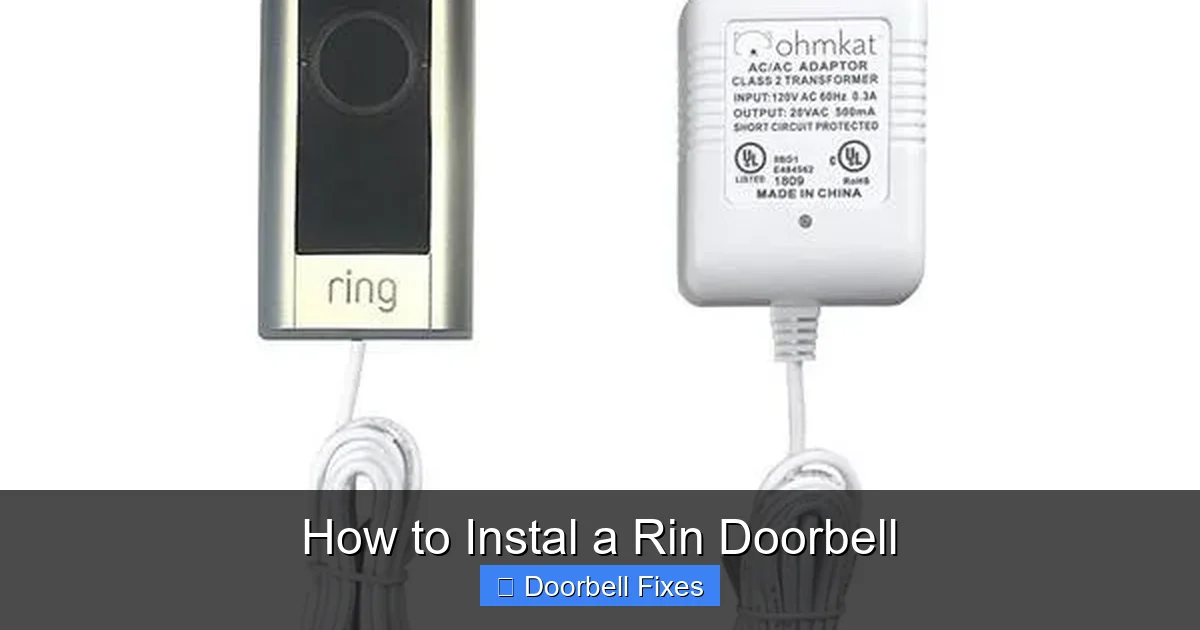 How to Instal a Rin Doorbell