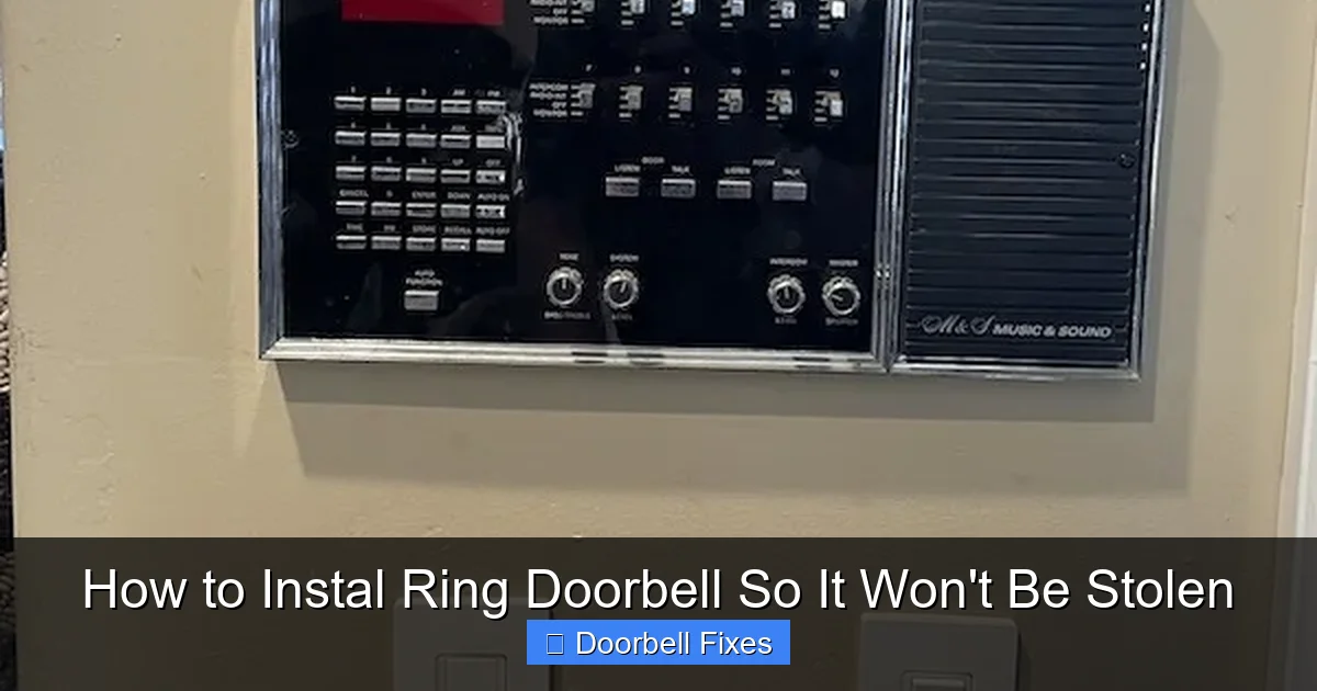 How to Instal Ring Doorbell So It Won't Be Stolen