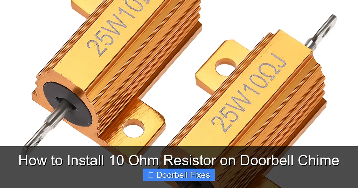 How to Install 10 Ohm Resistor on Doorbell Chime