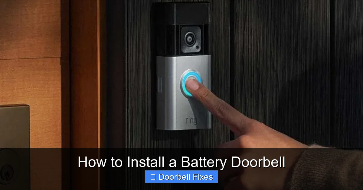 How to Install a Battery Doorbell