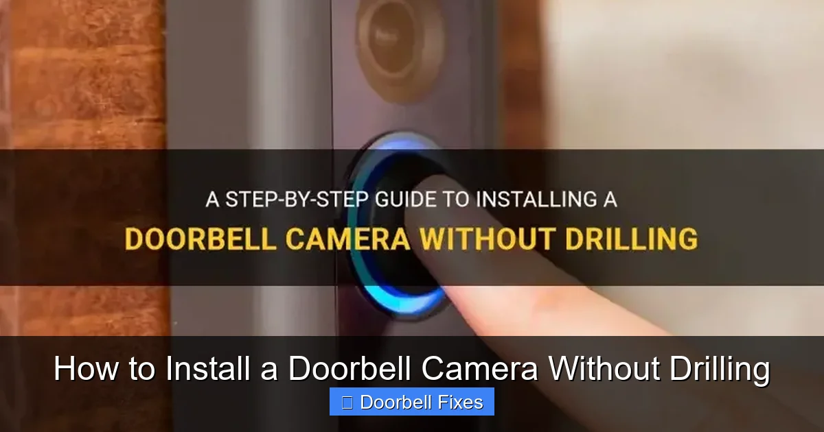 How to Install a Doorbell Camera Without Drilling