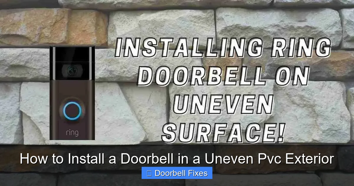 How to Install a Doorbell in a Uneven Pvc Exterior