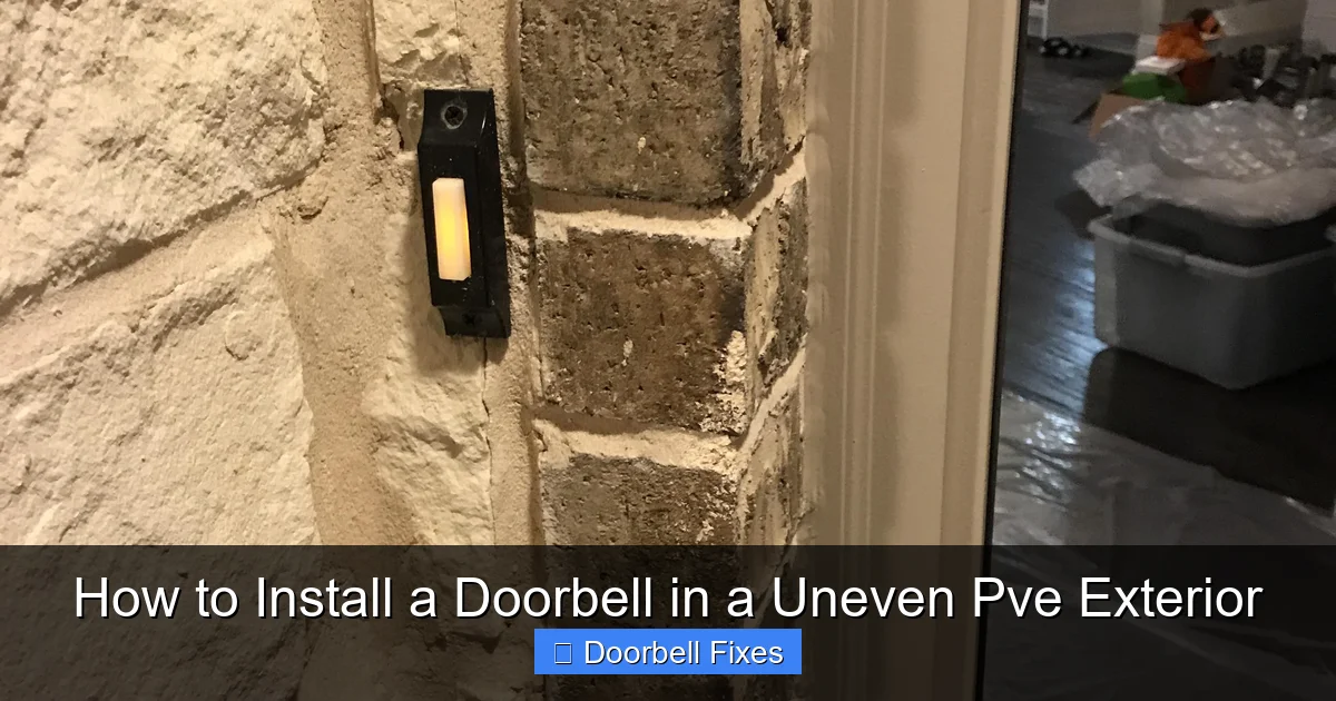 How to Install a Doorbell in a Uneven Pve Exterior