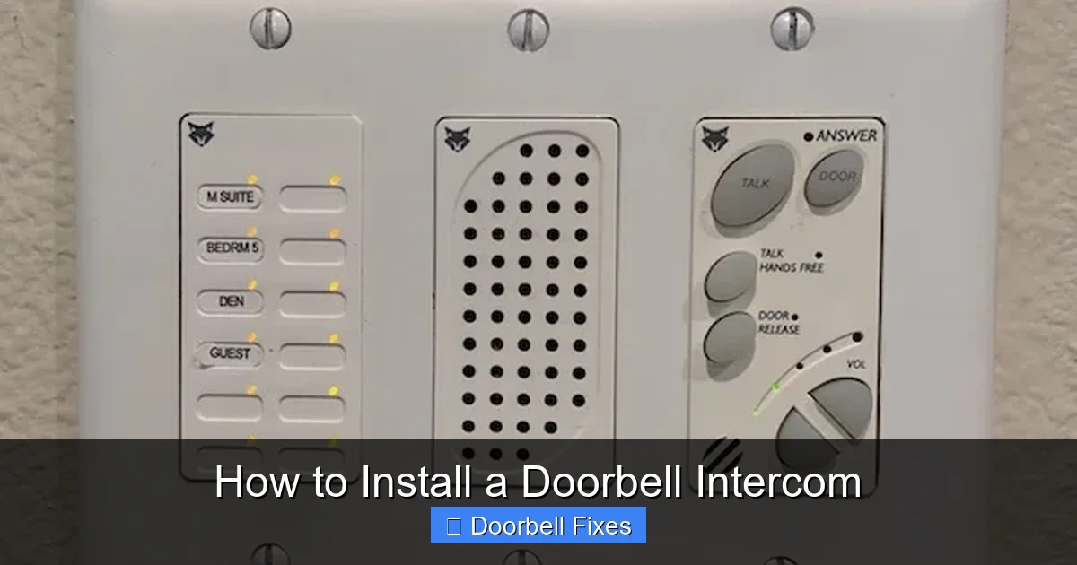 How to Install a Doorbell Intercom