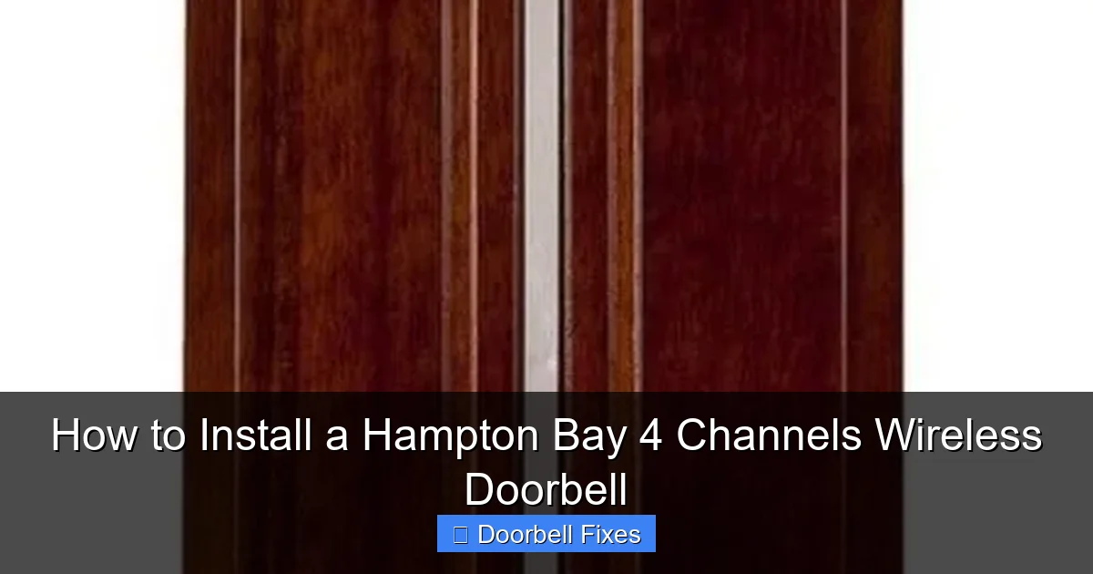 How to Install a Hampton Bay 4 Channels Wireless Doorbell