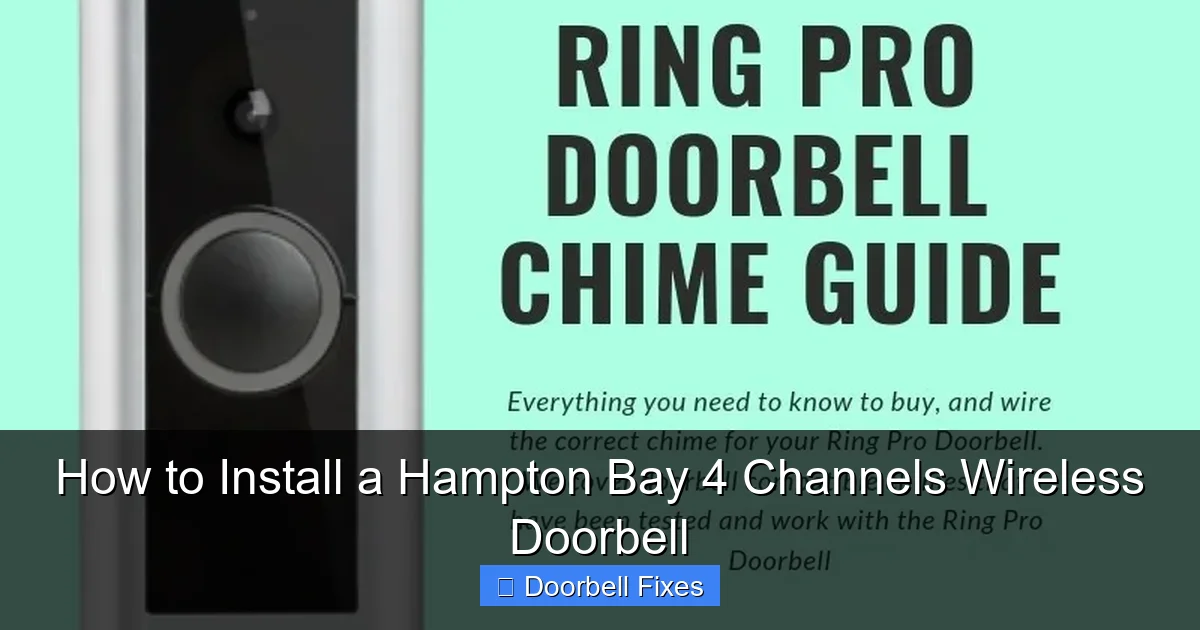 How to Install a Hampton Bay 4 Channels Wireless Doorbell