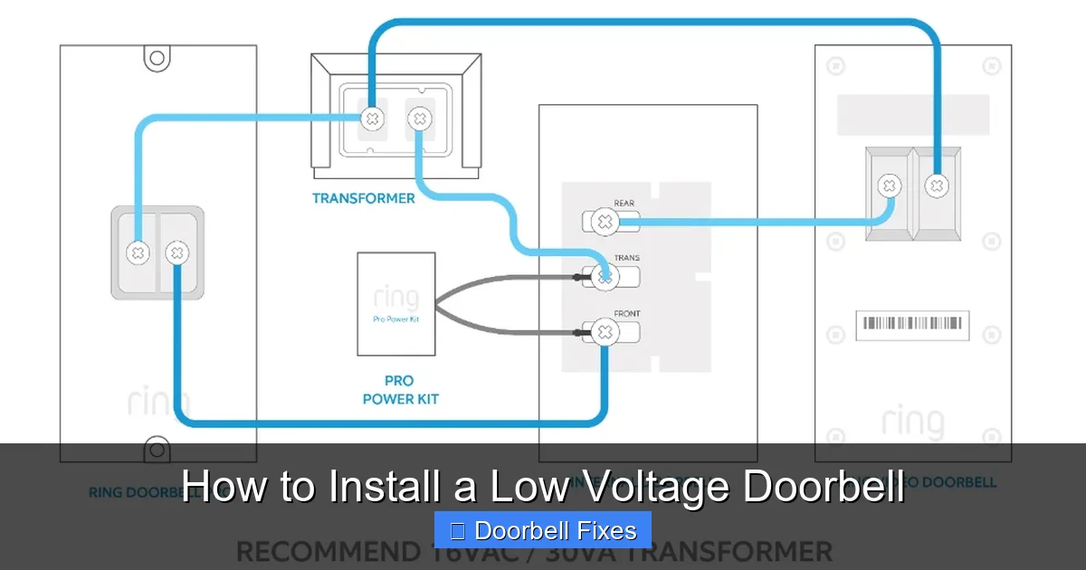How to Install a Low Voltage Doorbell