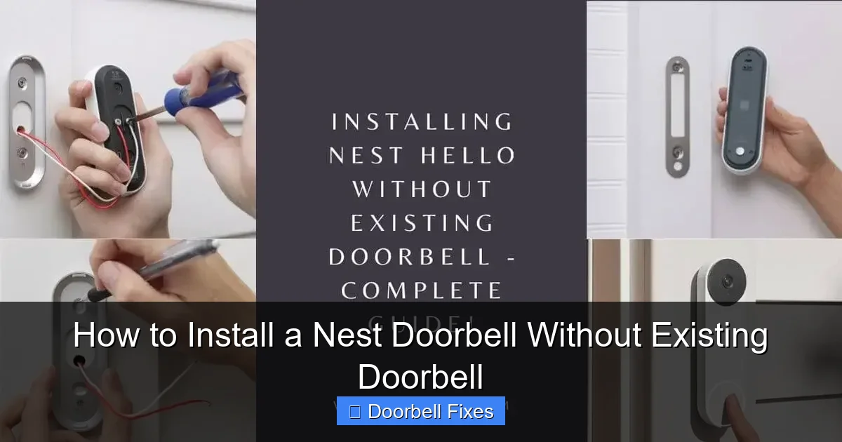 How to Install a Nest Doorbell Without Existing Doorbell