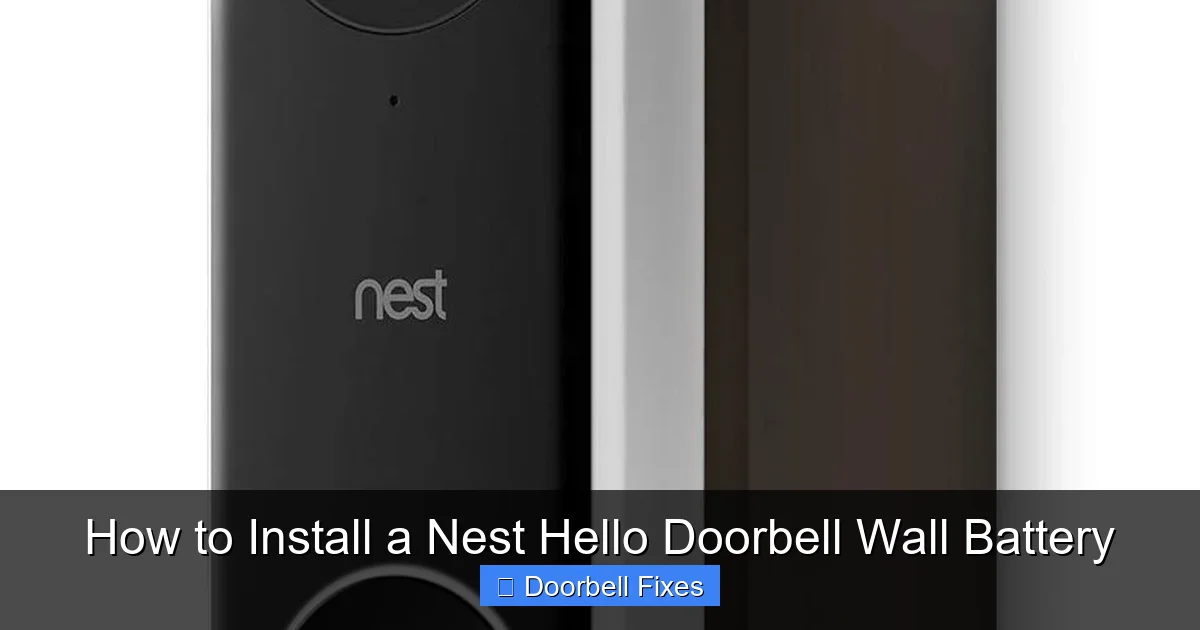 How to Install a Nest Hello Doorbell Wall Battery