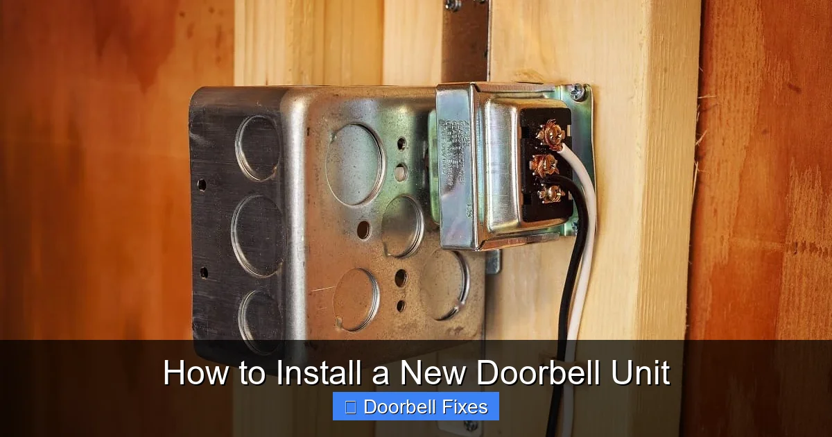 How to Install a New Doorbell Unit