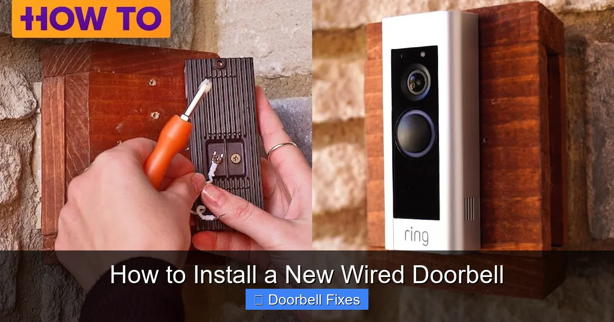 How to Install a New Wired Doorbell