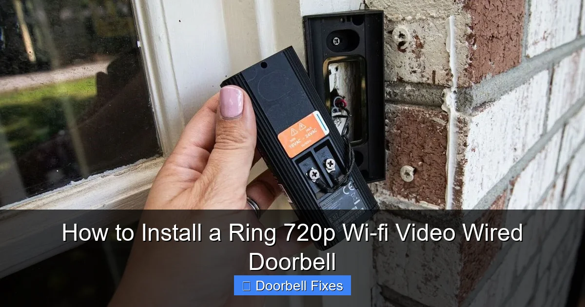 How to Install a Ring 720p Wi-fi Video Wired Doorbell
