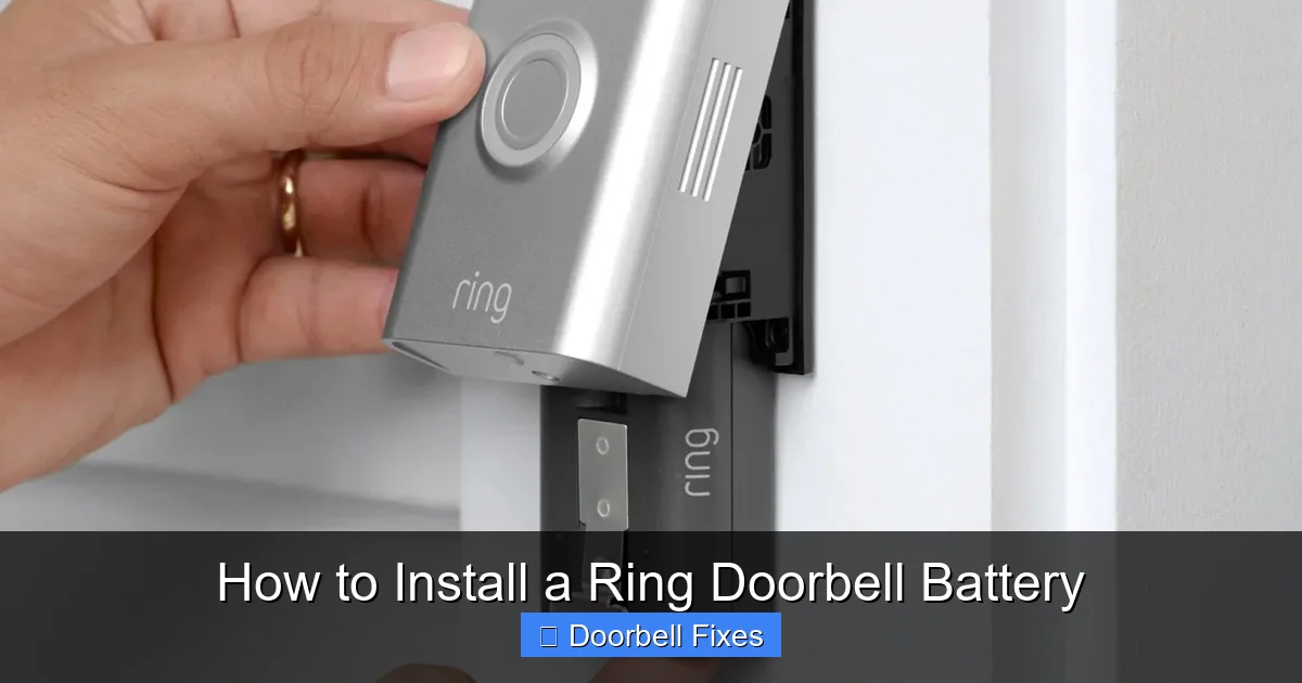 How to Install a Ring Doorbell Battery