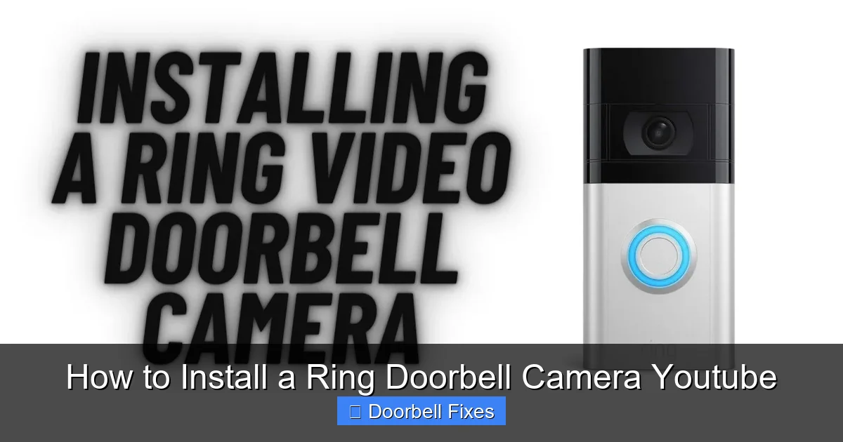 How to Install a Ring Doorbell Camera Youtube