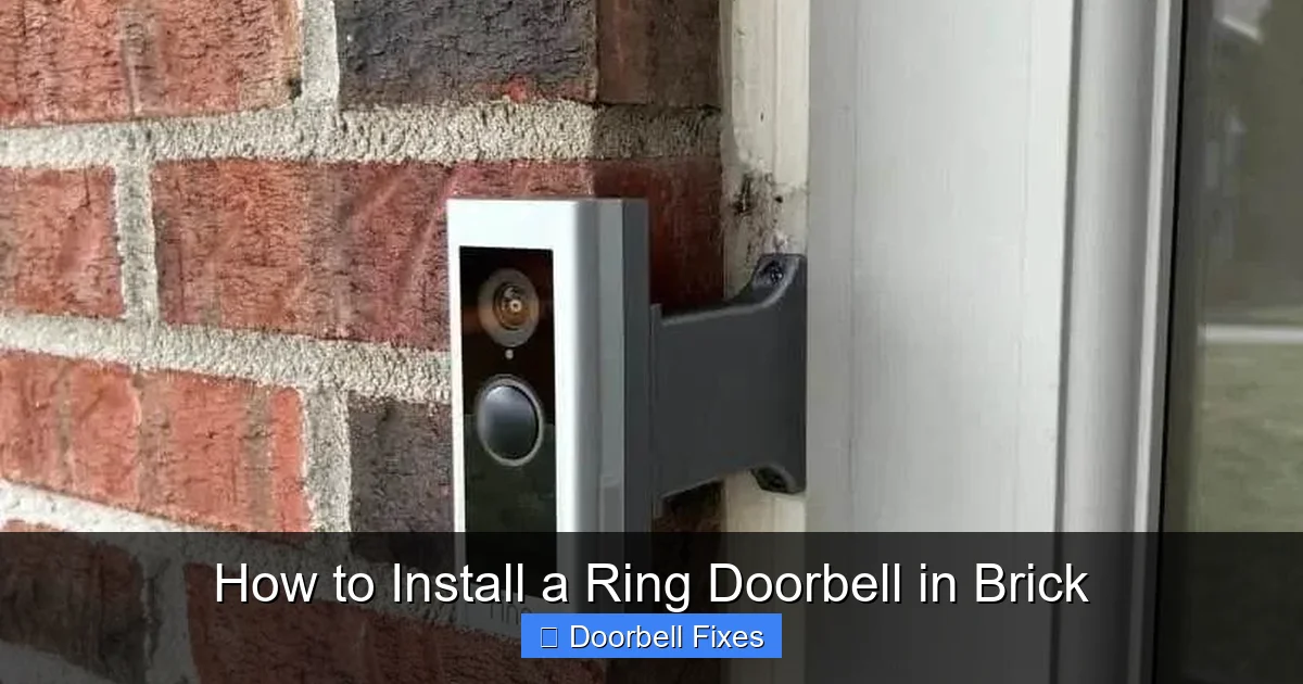 How to Install a Ring Doorbell in Brick
