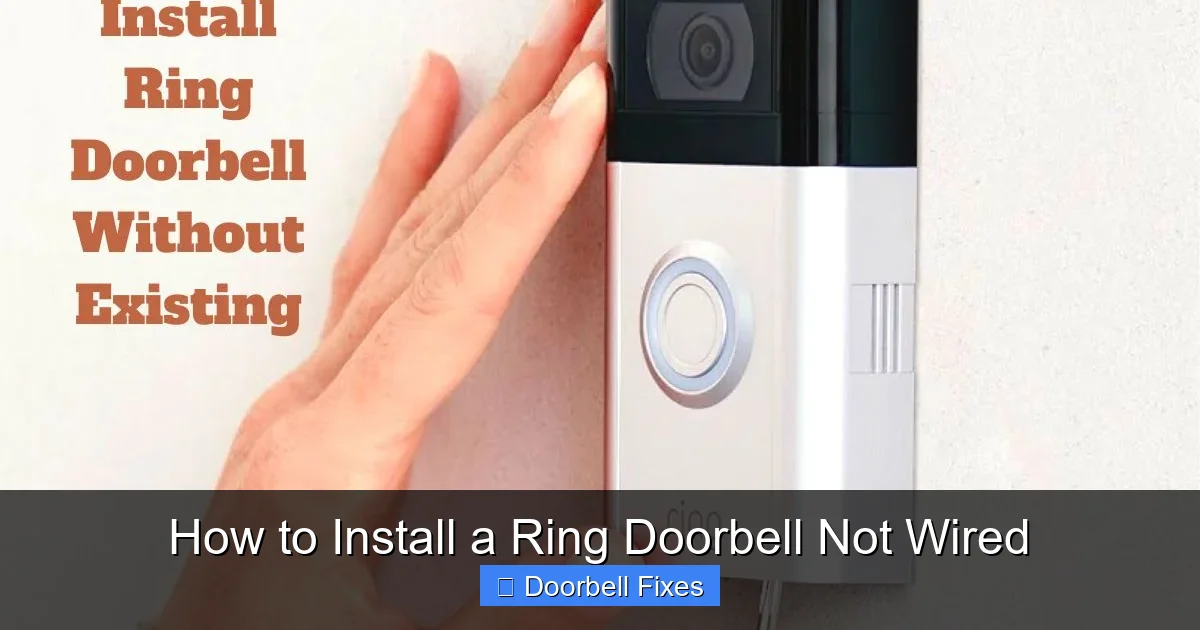 How to Install a Ring Doorbell Not Wired