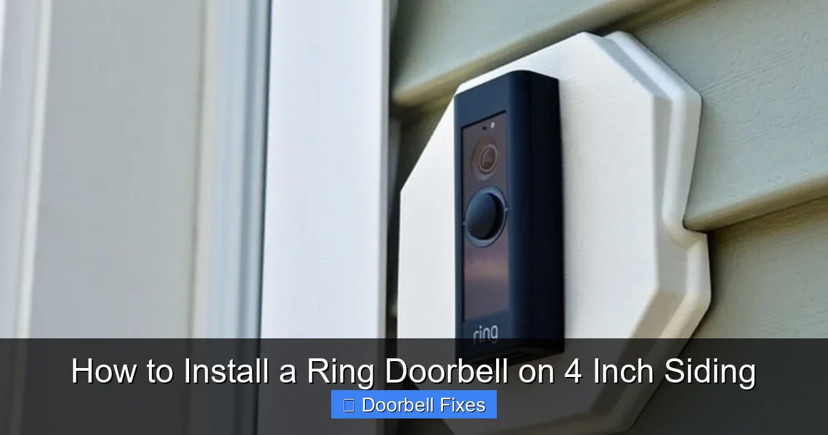 How to Install a Ring Doorbell on 4 Inch Siding