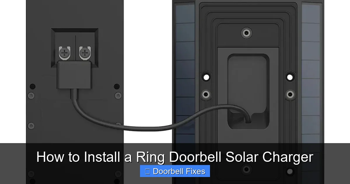 How to Install a Ring Doorbell Solar Charger