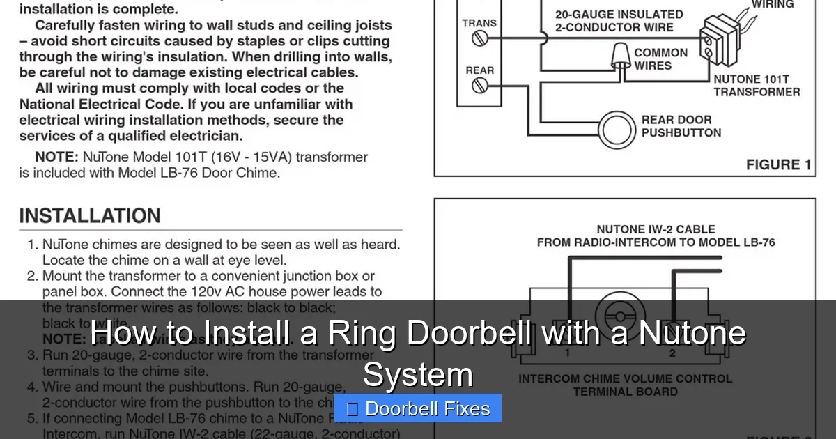 How to Install a Ring Doorbell with a Nutone System