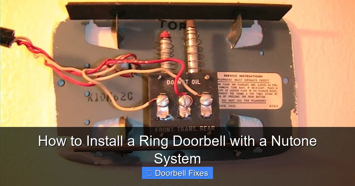 How to Install a Ring Doorbell with a Nutone System