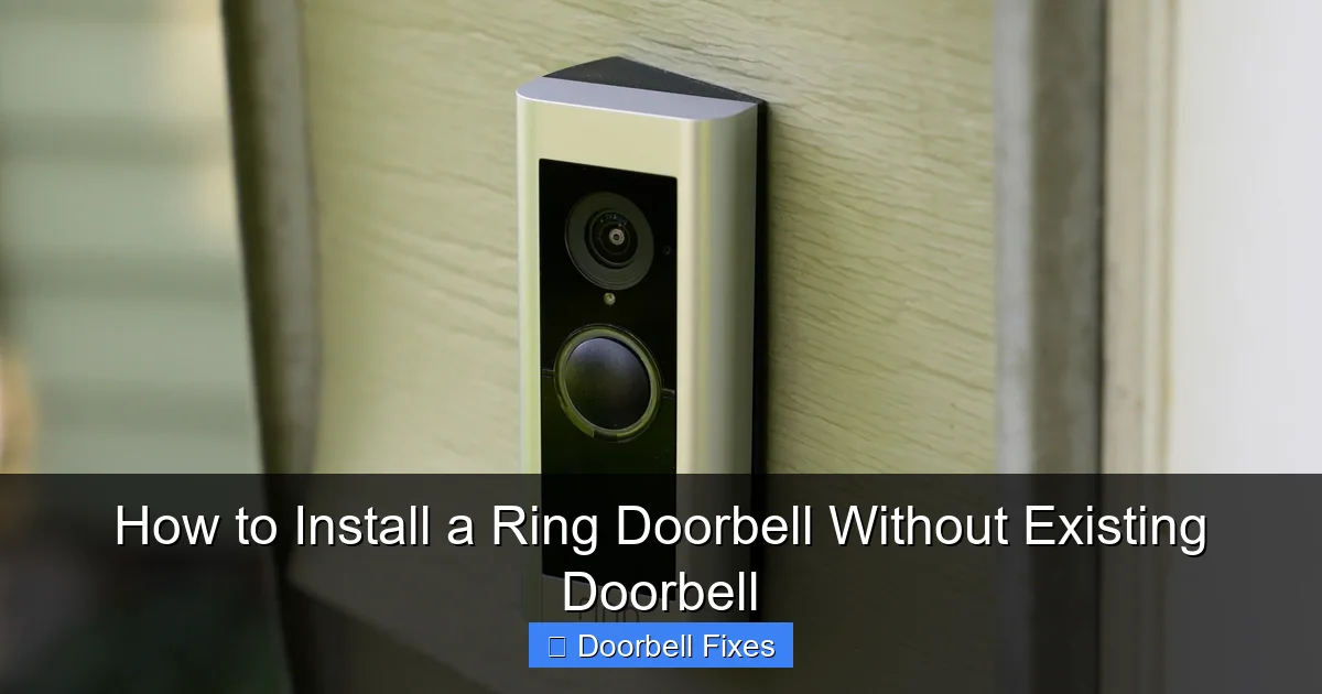 How to Install a Ring Doorbell Without Existing Doorbell