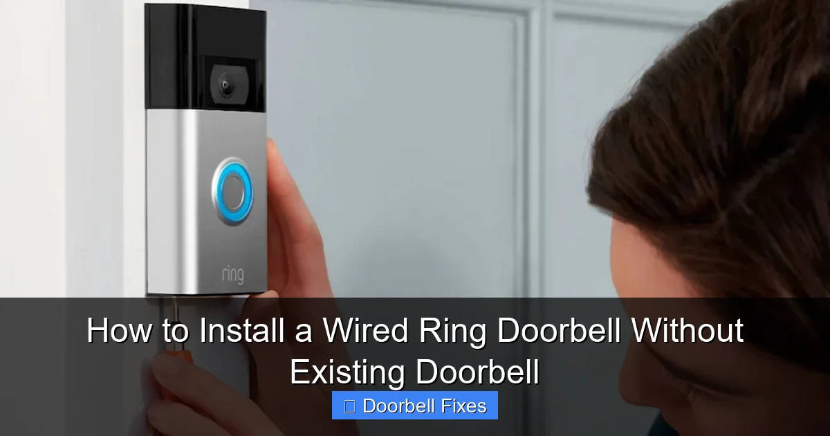 How to Install a Wired Ring Doorbell Without Existing Doorbell
