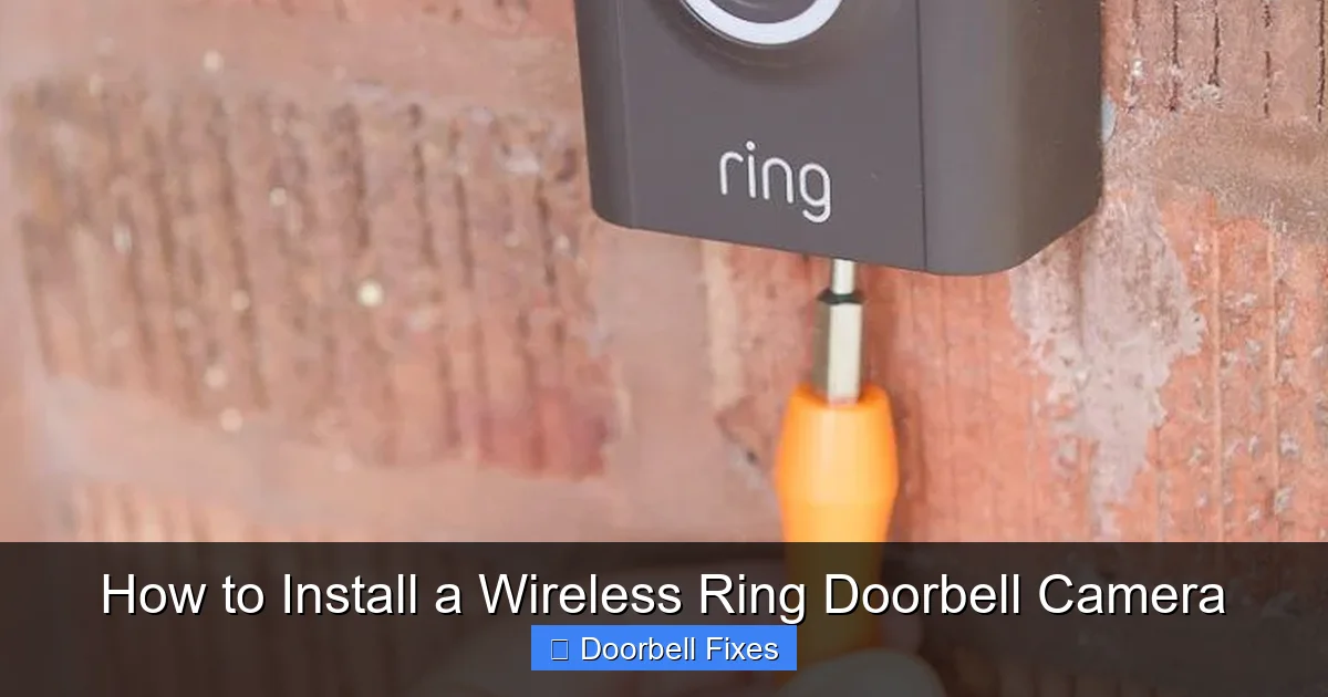 How to Install a Wireless Ring Doorbell Camera