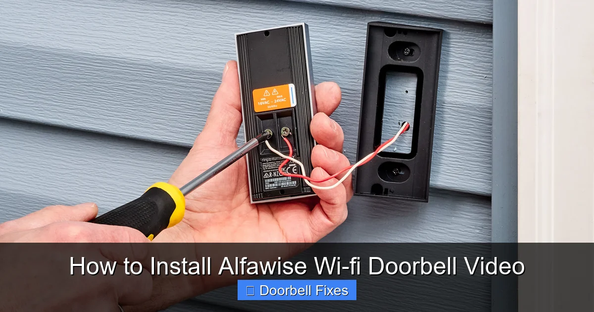 How to Install Alfawise Wi-fi Doorbell Video