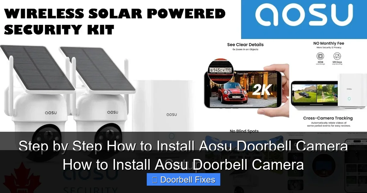 How to Install Aosu Doorbell Camera