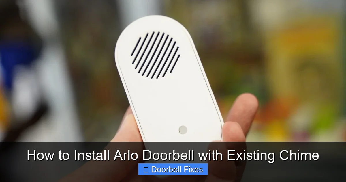 How to Install Arlo Doorbell with Existing Chime