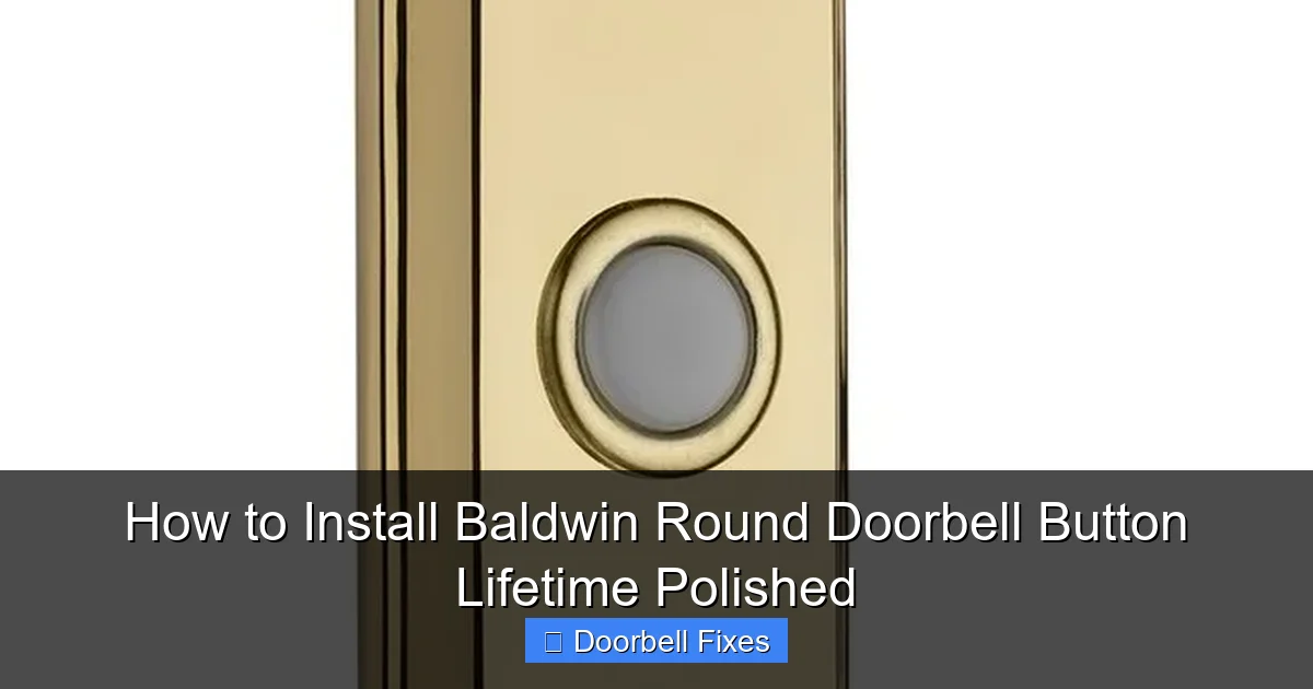 How to Install Baldwin Round Doorbell Button Lifetime Polished