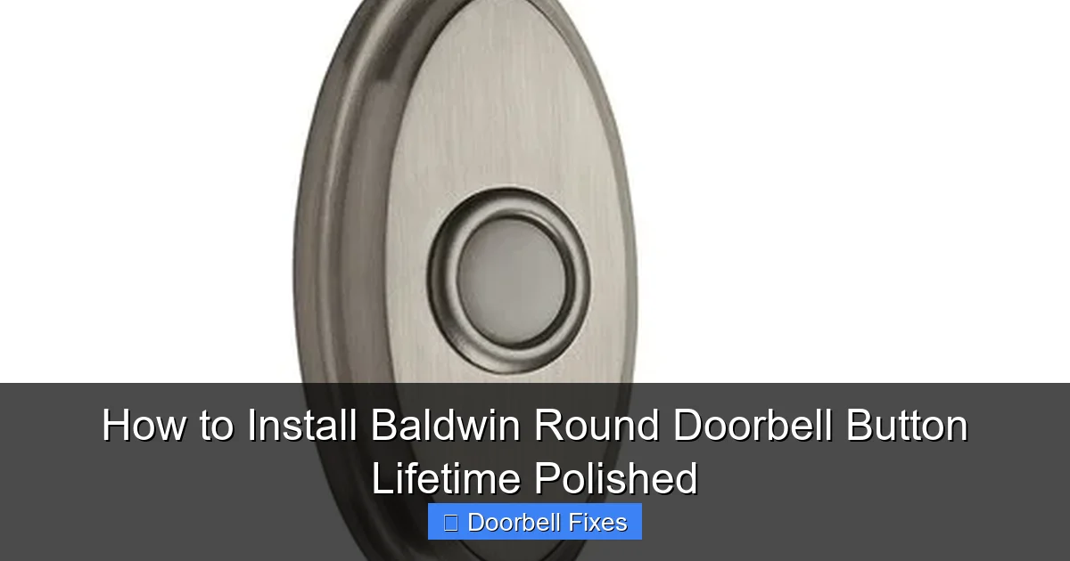 How to Install Baldwin Round Doorbell Button Lifetime Polished
