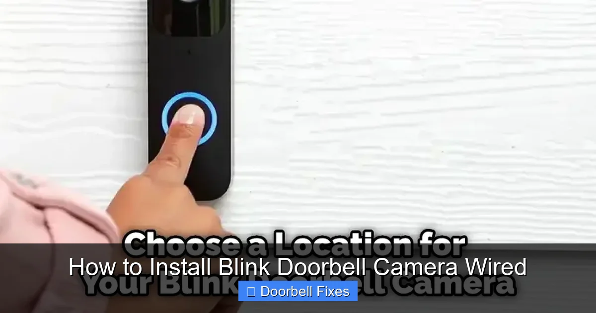 How to Install Blink Doorbell Camera Wired