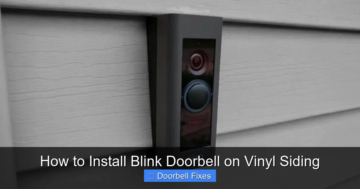 How to Install Blink Doorbell on Vinyl Siding