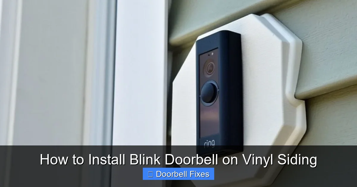 How to Install Blink Doorbell on Vinyl Siding