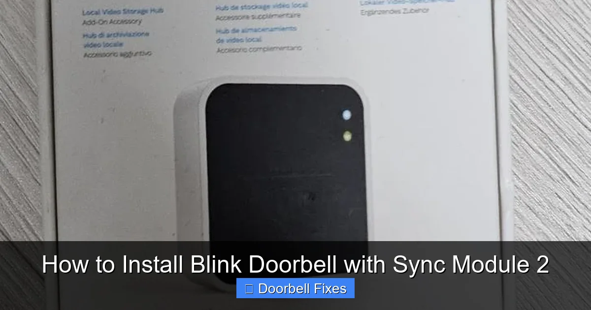 How to Install Blink Doorbell with Sync Module 2