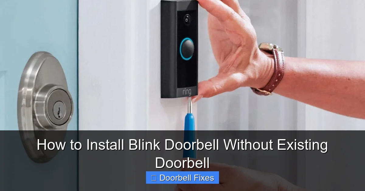 How to Install Blink Doorbell Without Existing Doorbell