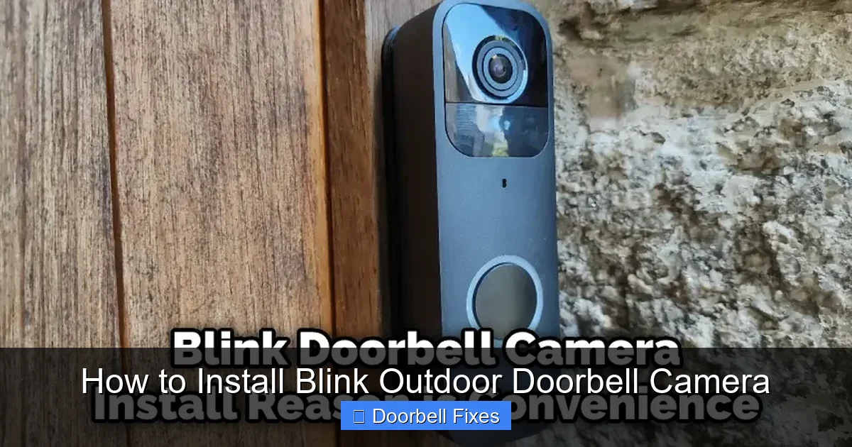 How to Install Blink Outdoor Doorbell Camera