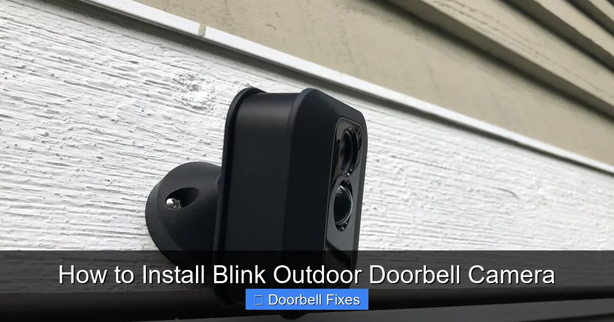 How to Install Blink Outdoor Doorbell Camera