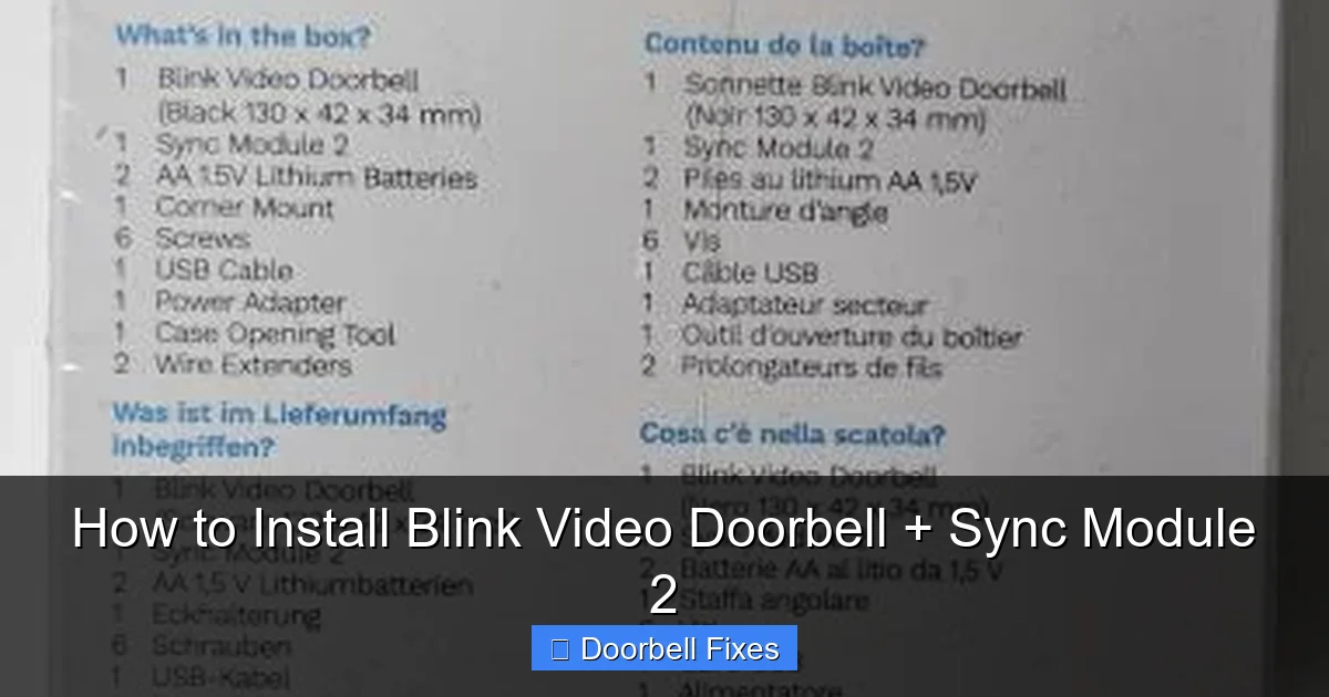 How to Install Blink Video Doorbell + Sync Module 2