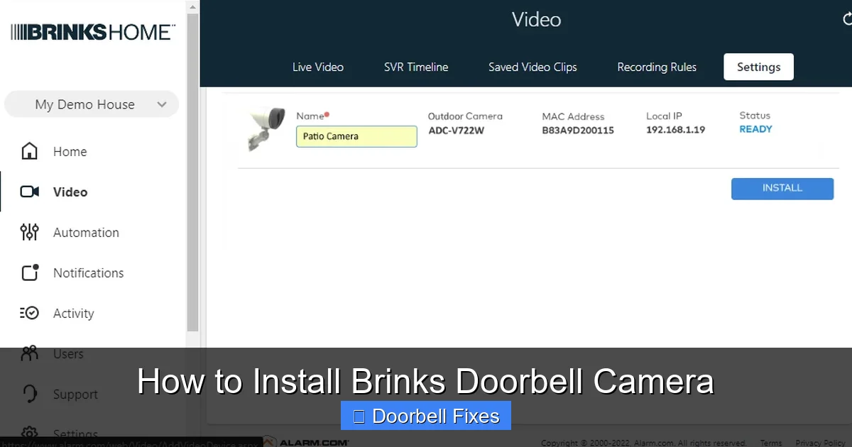 How to Install Brinks Doorbell Camera