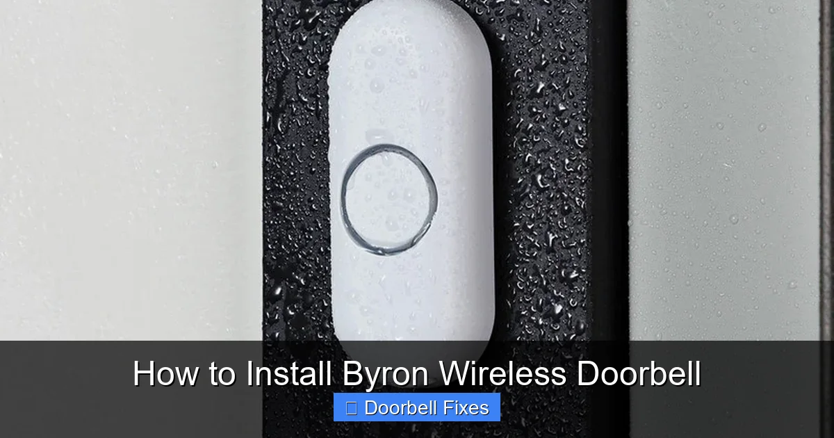 How to Install Byron Wireless Doorbell