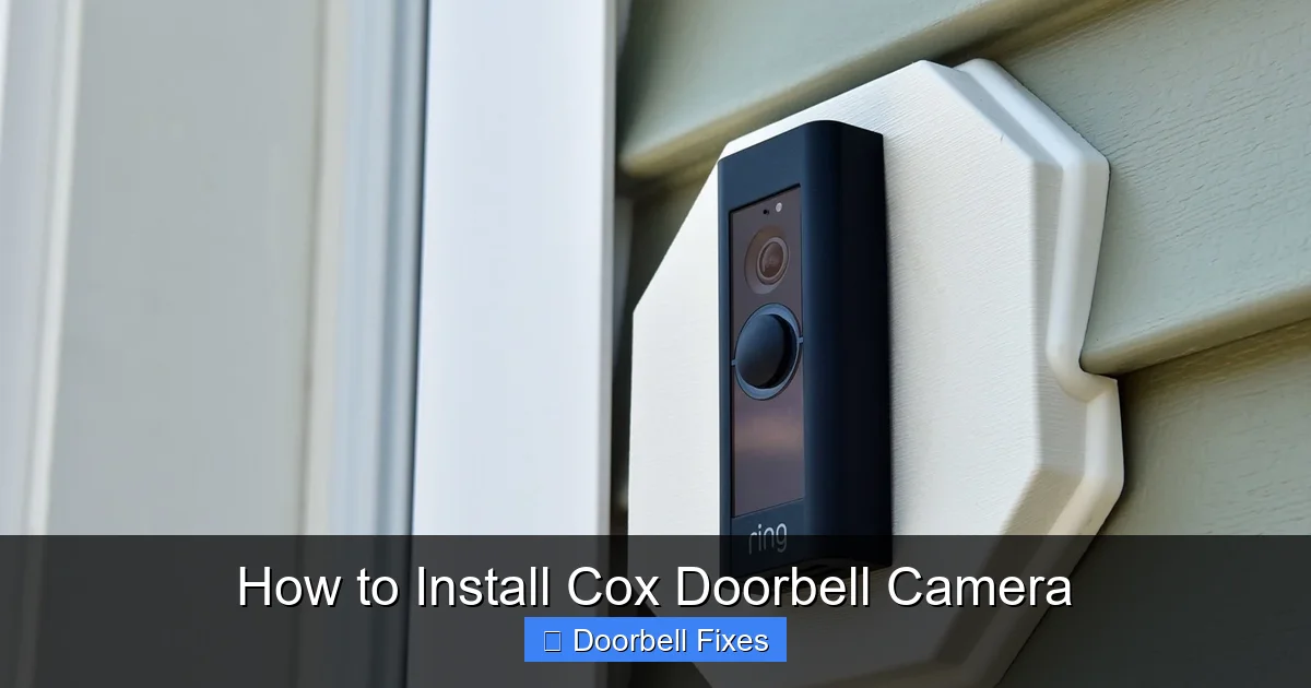 How to Install Cox Doorbell Camera