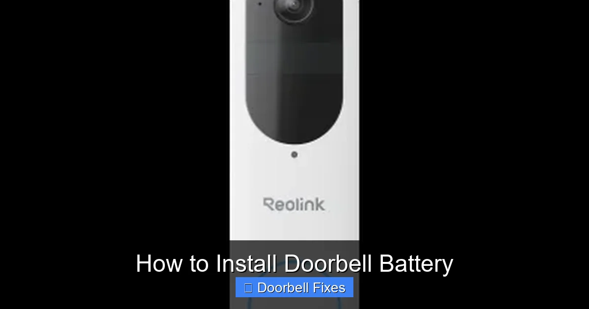 How to Install Doorbell Battery