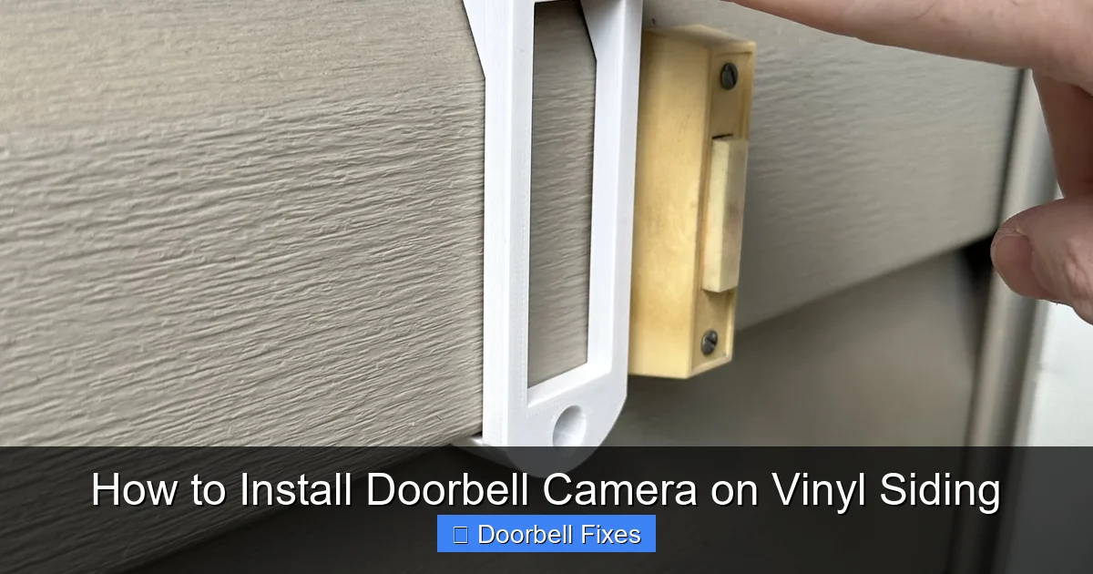 How to Install Doorbell Camera on Vinyl Siding