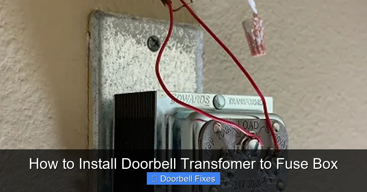 How to Install Doorbell Transfomer to Fuse Box