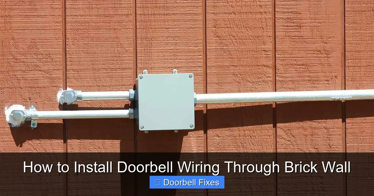 How to Install Doorbell Wiring Through Brick Wall